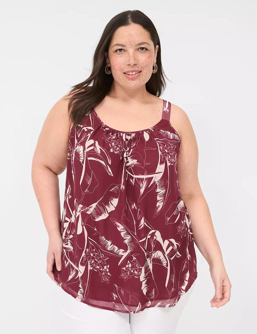 Burgundy Lane Bryant Scoop-Neck Cami Women Tank Top | MEF9710CQ