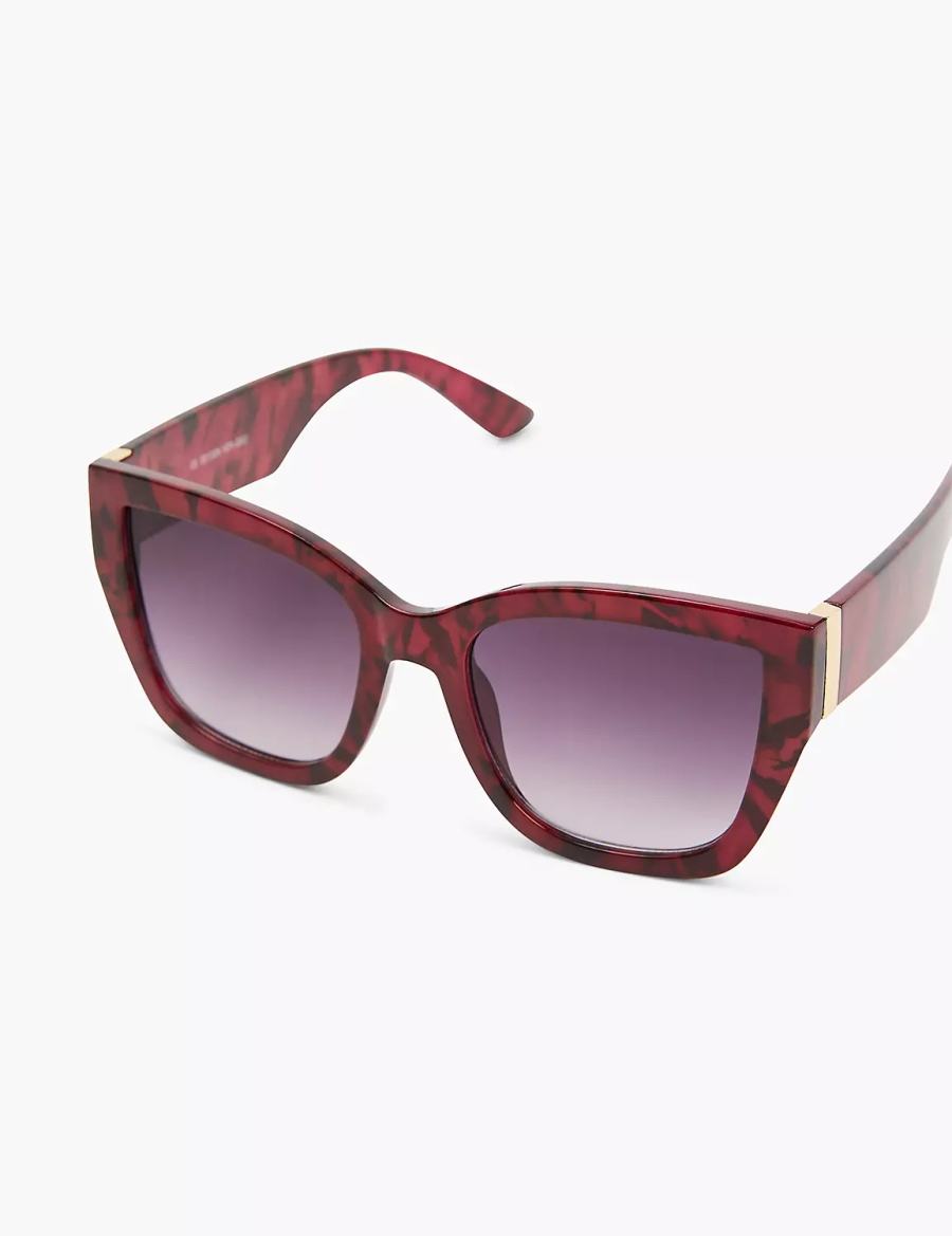 Burgundy Lane Bryant Wine Cateye Women Sunglasses | KWE6720LV