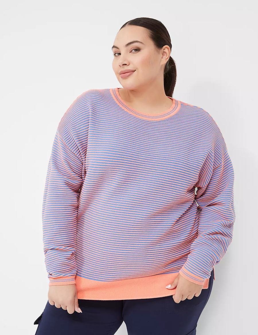 Coral Lane Bryant LIVI Crew-Neck Ottoman Women Sweaters | XWT6093RB