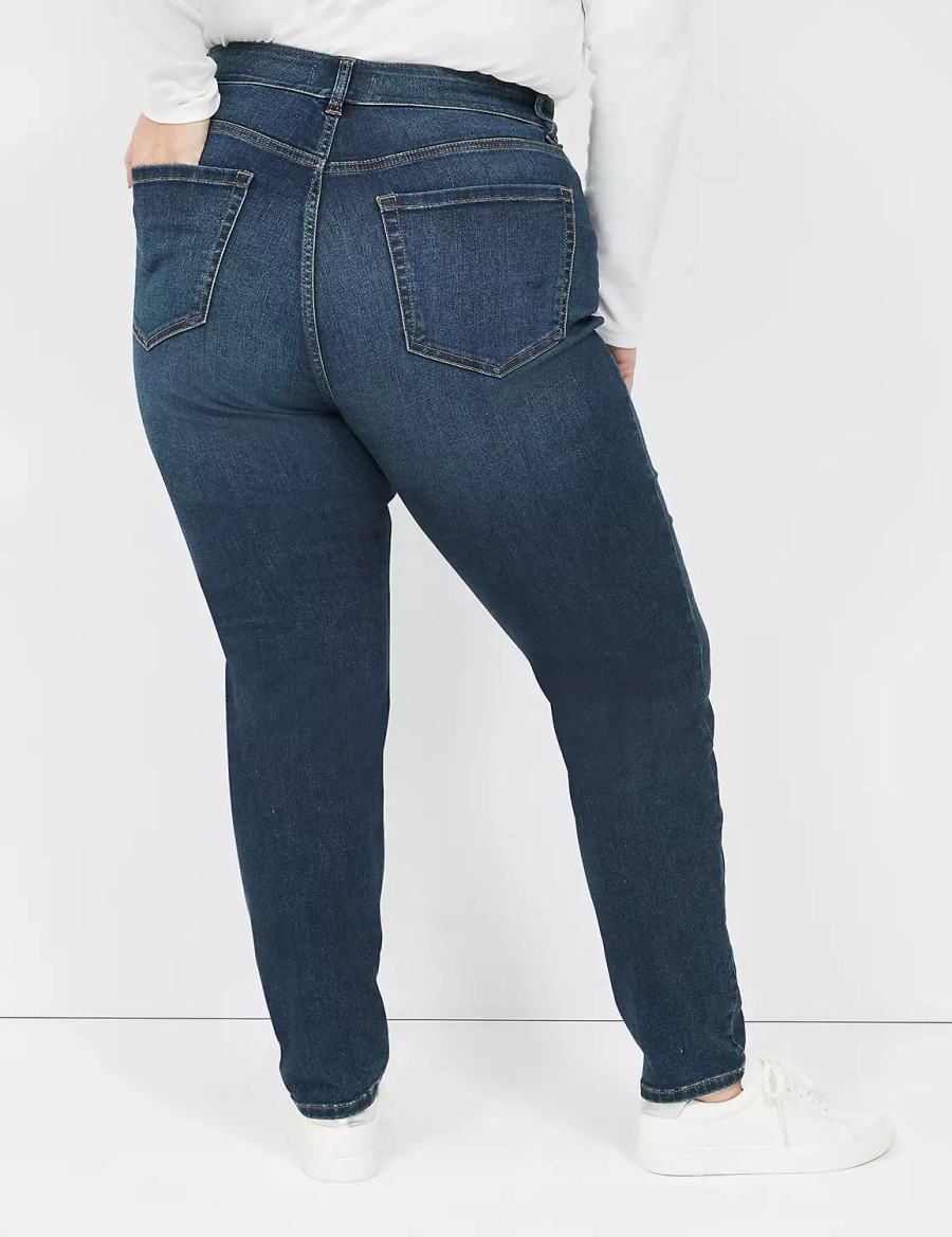 Dark Blue Lane Bryant Curvy Fit High-Rise Skinny Women Jeans | JRT7896YR