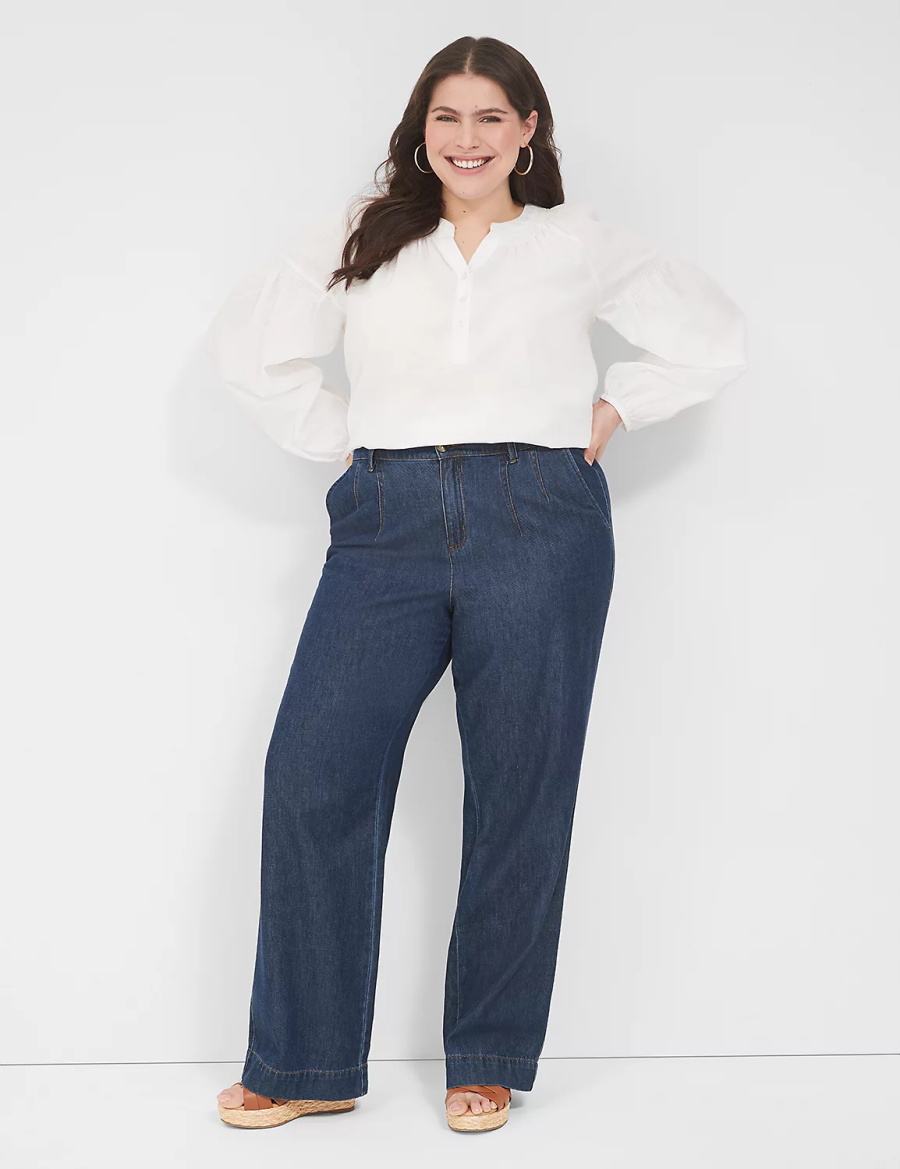 Dark Blue Lane Bryant Dressy Women Jeans | FTV9799GJ