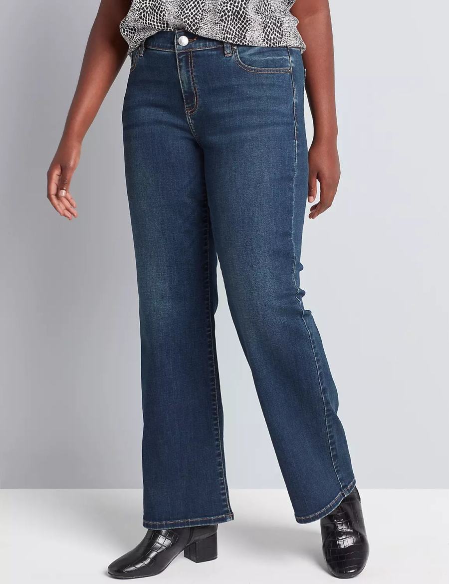 Dark Blue Lane Bryant Signature Fit Boot Women Jeans | LIP489PS