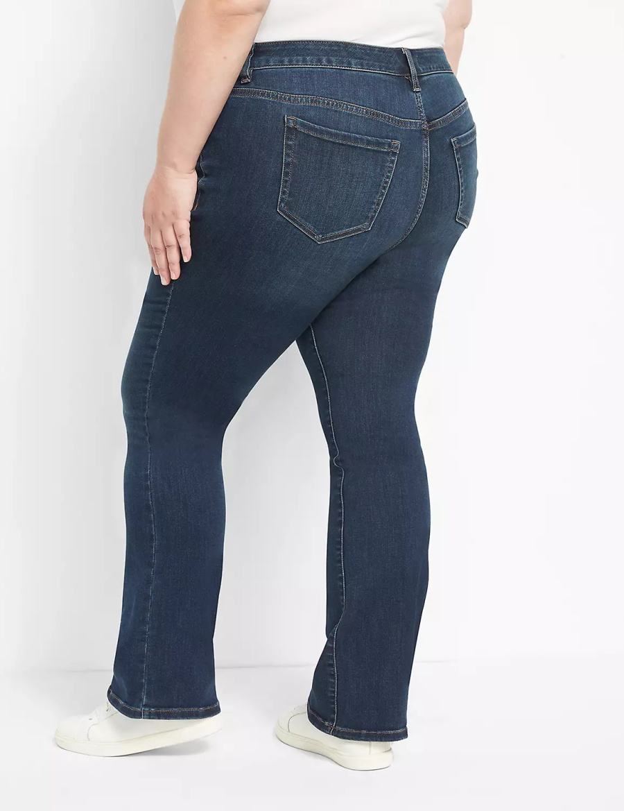 Dark Blue Lane Bryant Straight Fit High-Rise Boot Women Jeans | ISN1114KV