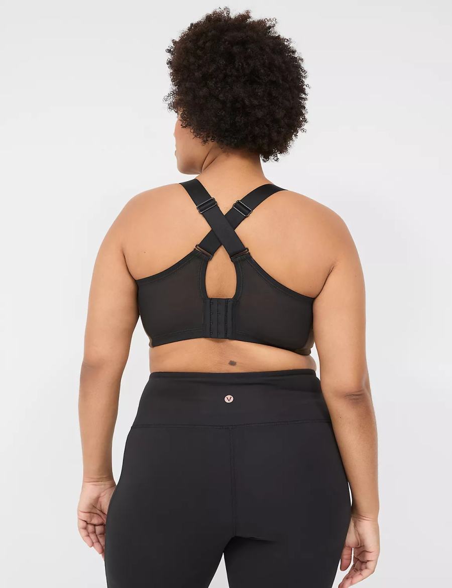 Dark Brown Lane Bryant LIVI Wireless Medium-Impact Wicking Women Sports Bra | ABY9696NJ