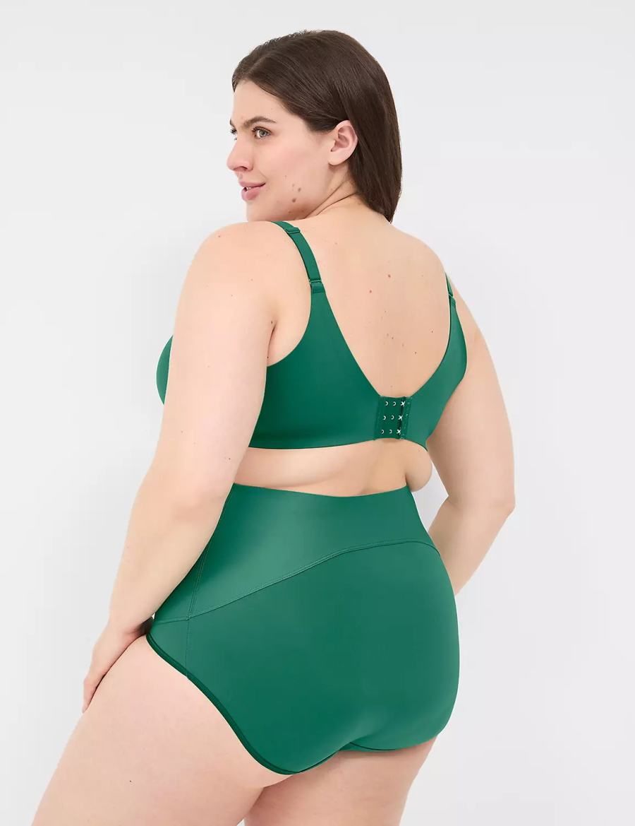 Dark Green Lane Bryant Level 2 Totally Smooth High-Waist Women Briefs | SXL3944SP