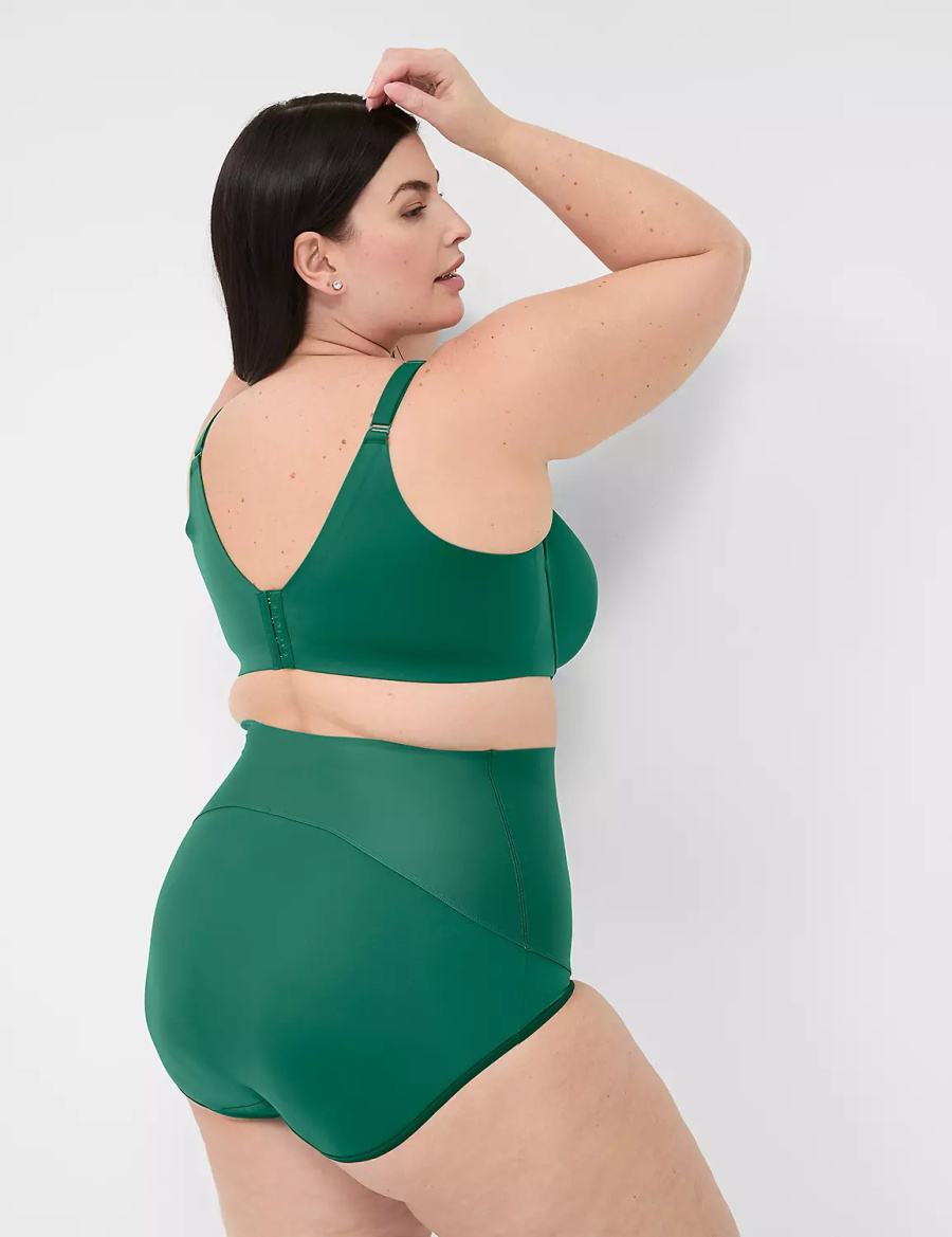 Dark Green Lane Bryant Totally Smooth Lightly Lined Women Balconette Bra | ISG7245SL