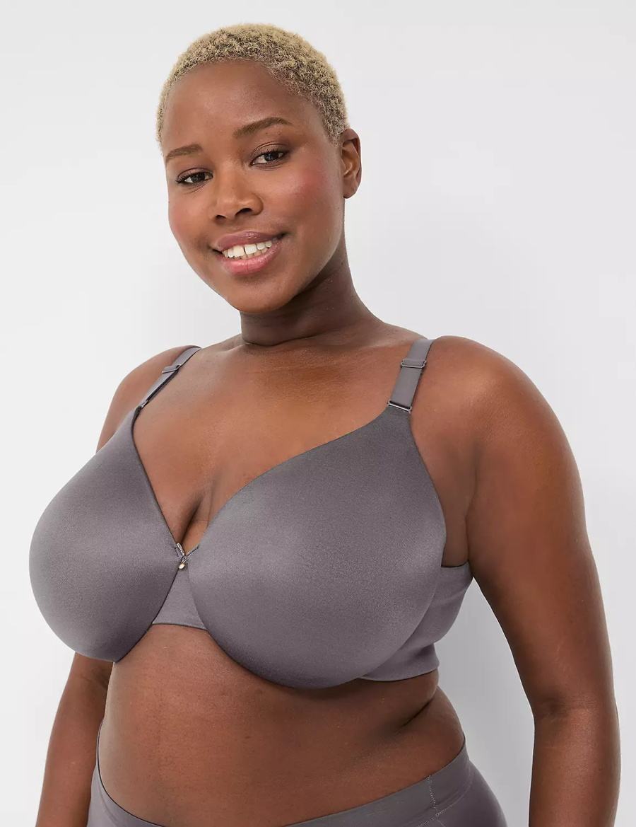 Dark Grey Lane Bryant Invisible Backsmoother Lightly Lined Full Coverage Women Bralettes | DHO7685ME