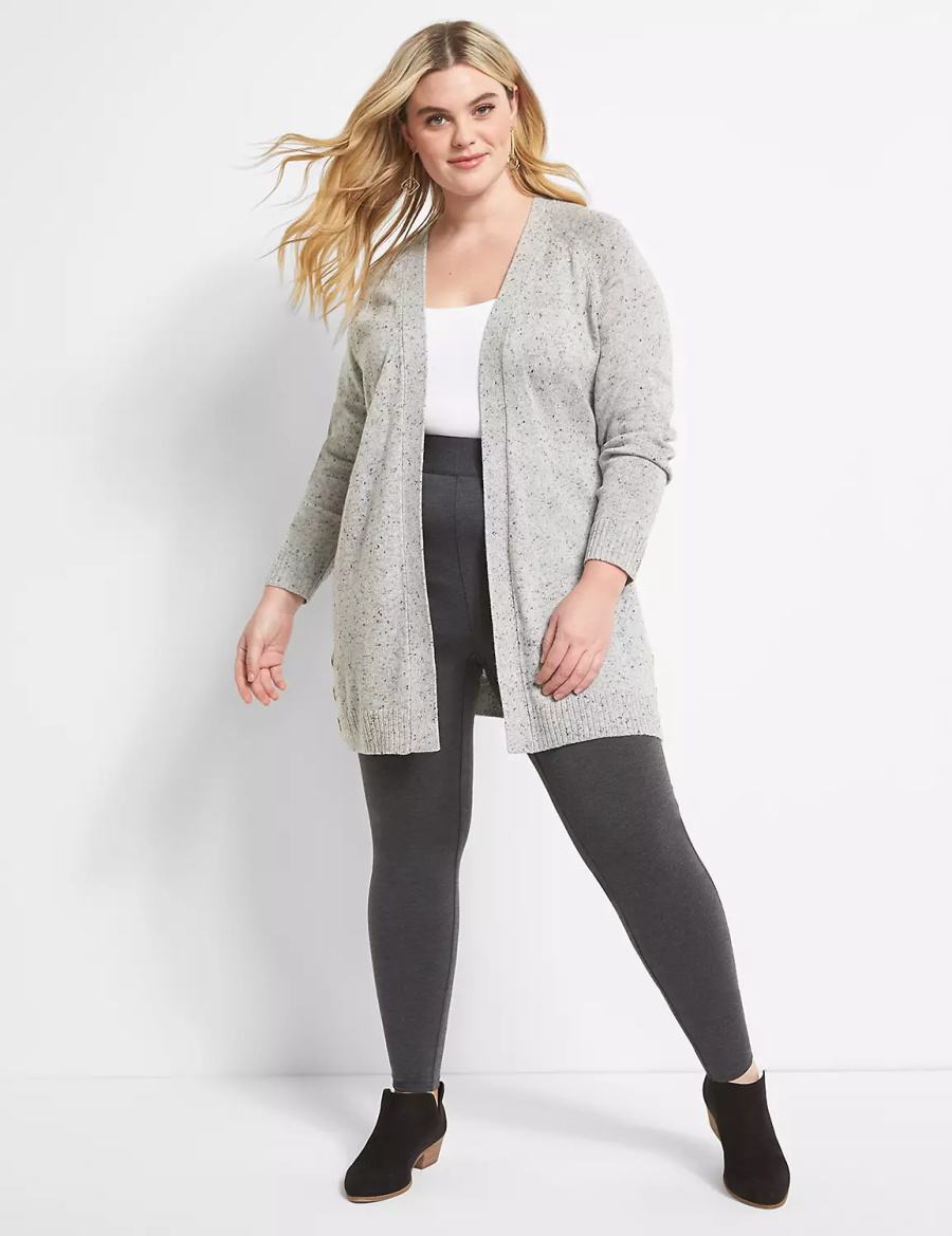 Dark Grey Lane Bryant Pull-On High-Rise Women Leggings | SVG3481ZH