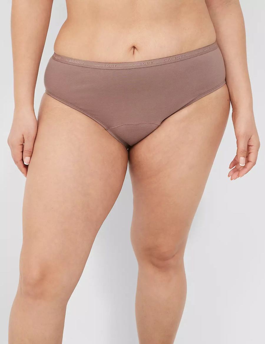 Deep Grey Brown Lane Bryant Total Confidence Women Hipster Panty | SVZ9593RN