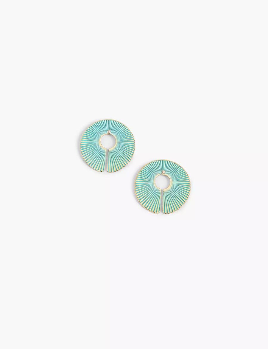 Gold Lane Bryant Blue Textured Women Stud Earrings | KKT8350CV