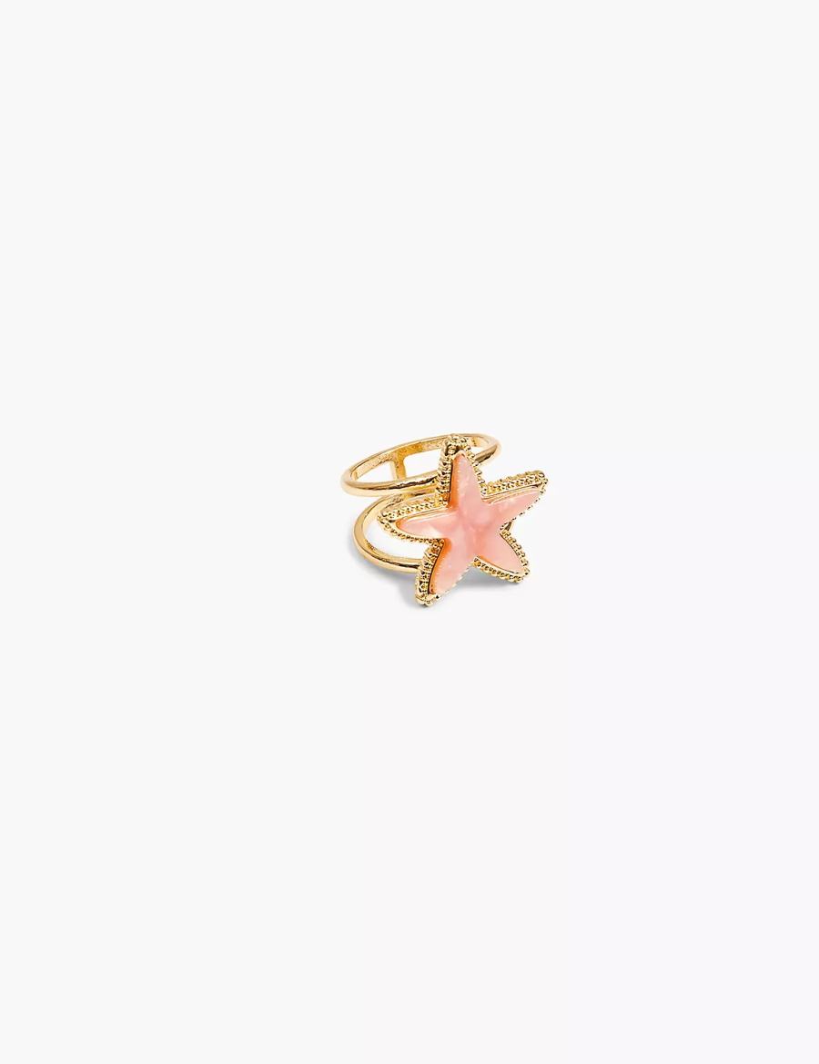 Gold Lane Bryant Summer Whimsy Starfish Statement Women Rings | UIN4025IS