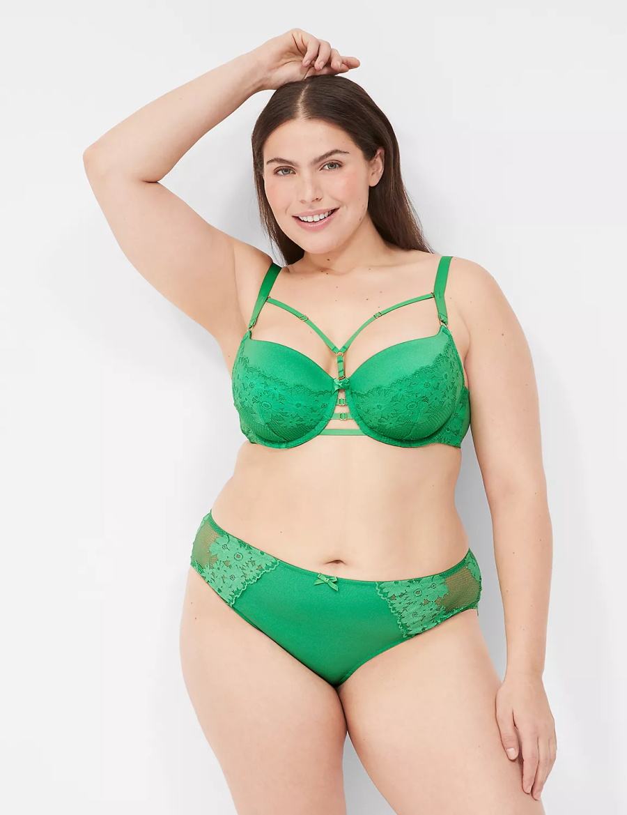 Green Lane Bryant Fishnet Lace Women Cheeky Panty | NZV2825BM