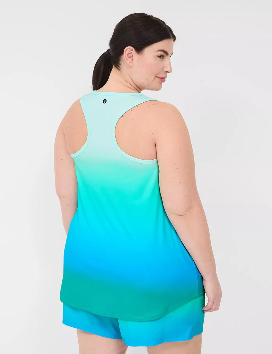 Green Lane Bryant LIVI Scoop-Neck Wicking Racerback Women Tank Top | NRB1859FA