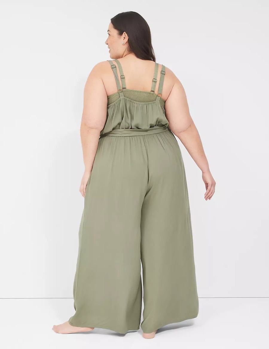 Green Lane Bryant Woven Jumpsuit Women Cover Ups | LJV9335WF