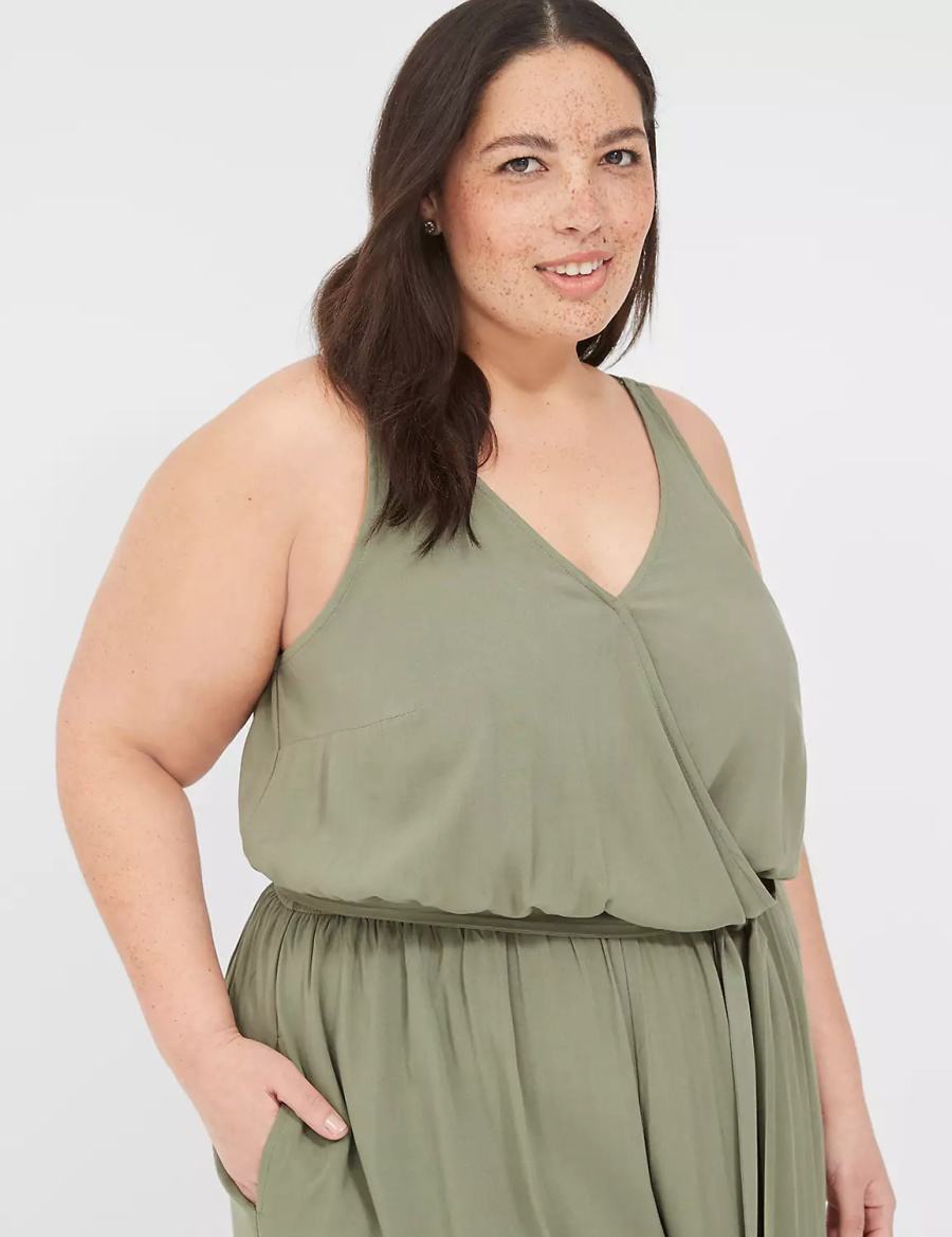 Green Lane Bryant Woven Jumpsuit Women Cover Ups | LJV9335WF