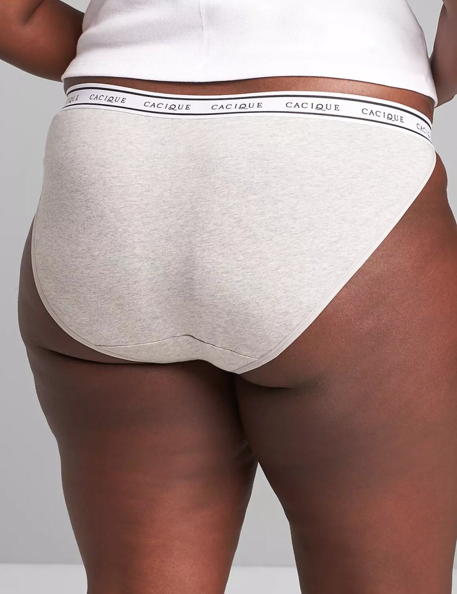 Grey Lane Bryant Cotton String with Wide Waistband Women Bikini Panty | EFT8066IC