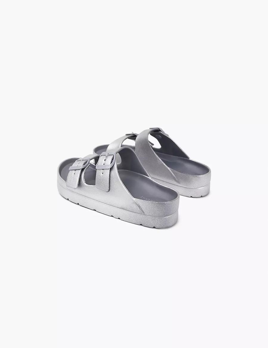 Grey Lane Bryant Double-Band Women Slide Sandals | HWK707ND