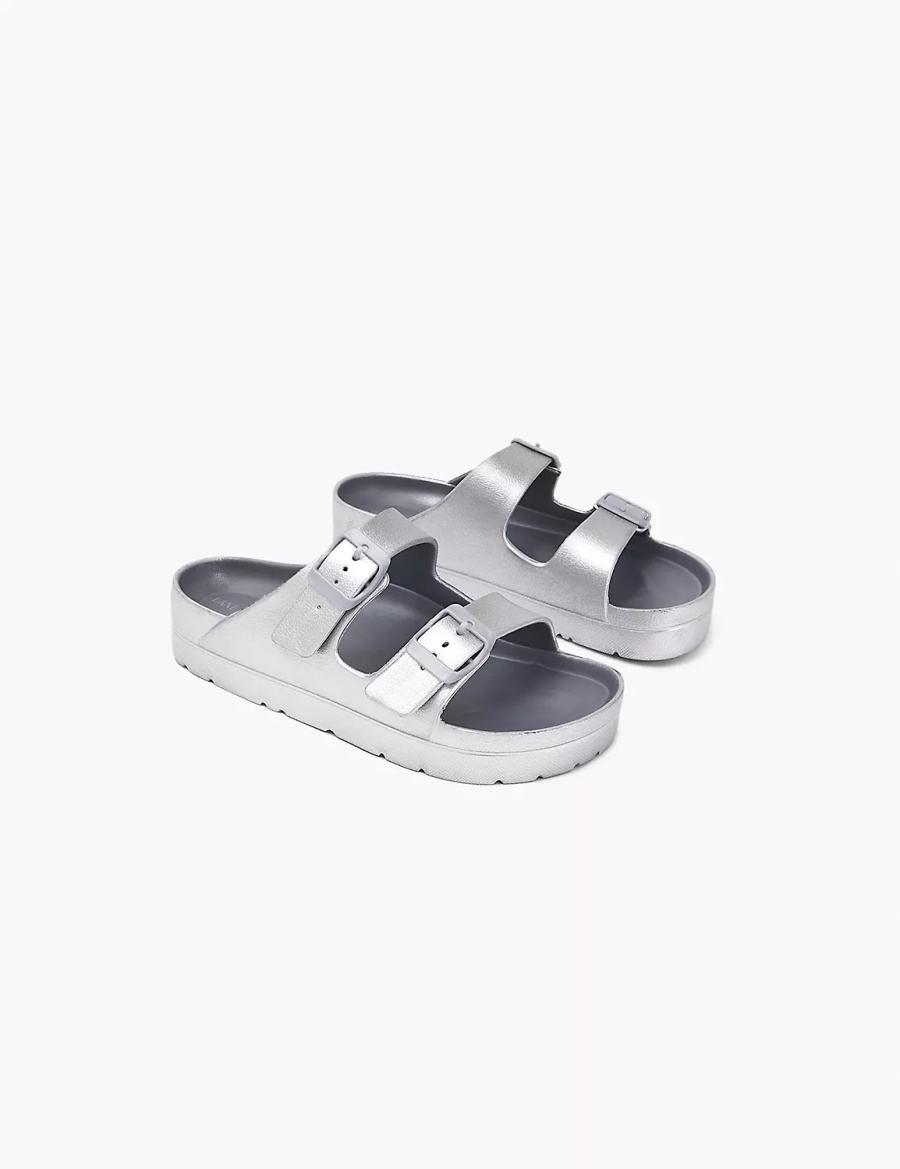 Grey Lane Bryant Double-Band Women Slide Sandals | HWK707ND