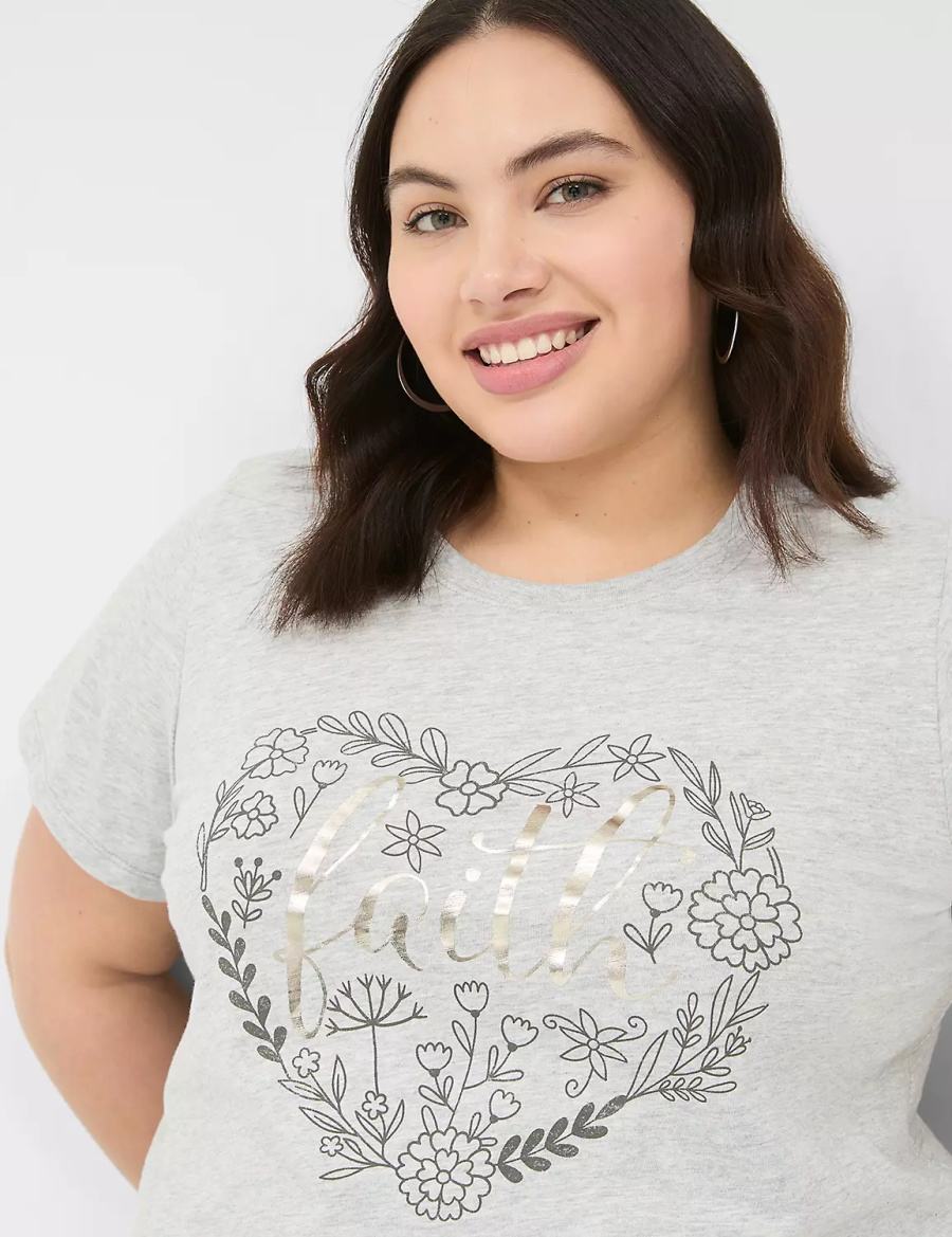 Grey Lane Bryant Faith Graphic Tee Women Tank Top | UUZ862FU