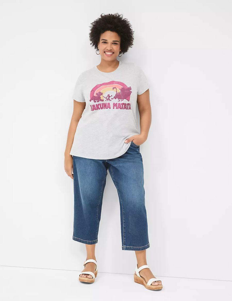 Grey Lane Bryant Hakuna Matata Graphic Tee Women T Shirts | ZPQ4520RQ