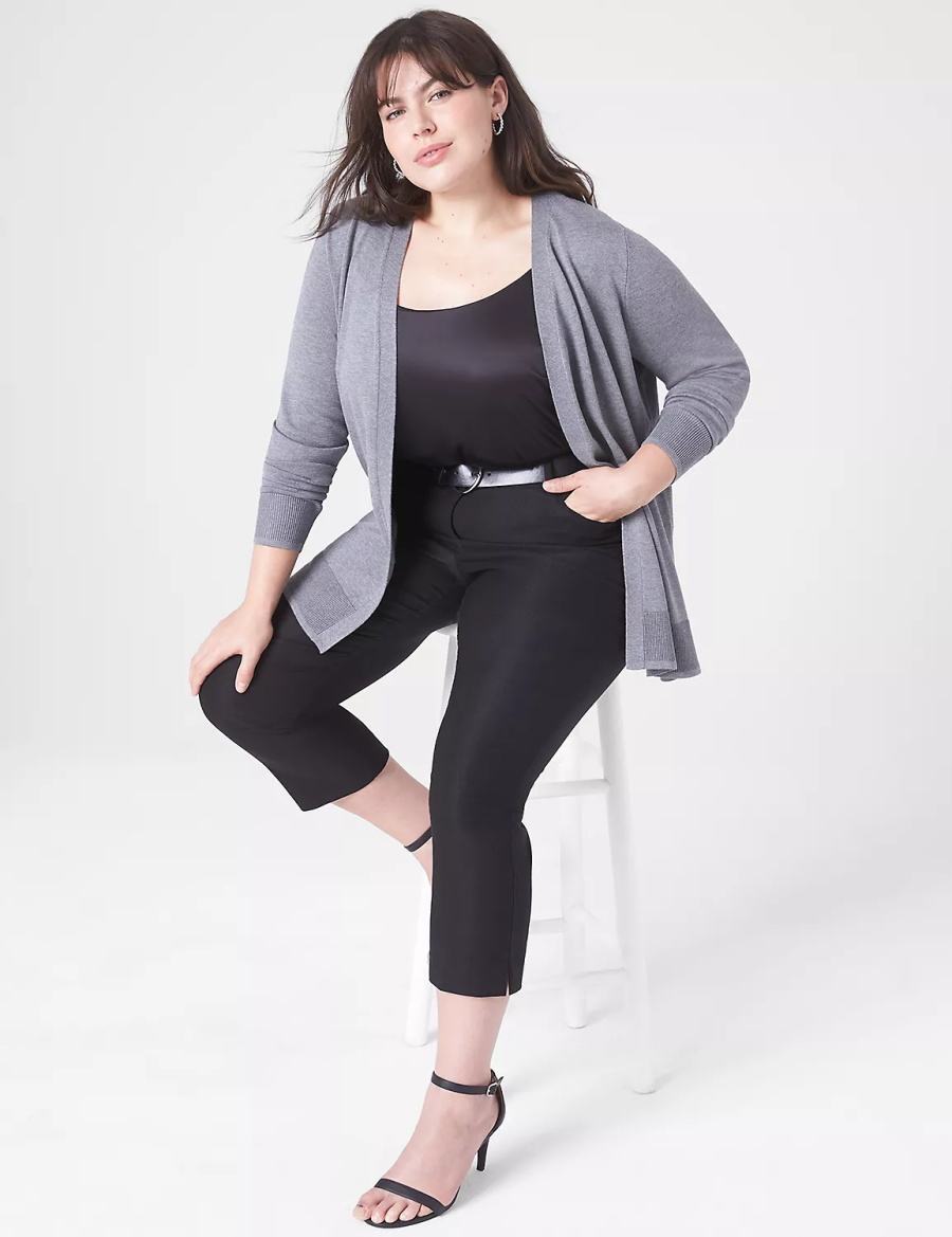 Grey Lane Bryant Modern Long-Sleeve Open-Front Women Cardigan | WWU5532SN