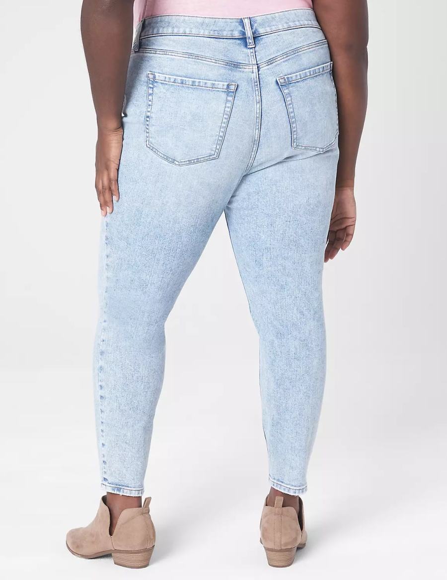 Light Blue Lane Bryant Signature Fit Skinny Women Jeans | JQM1985HW