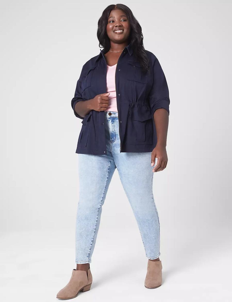 Light Blue Lane Bryant Signature Fit Skinny Women Jeans | JQM1985HW