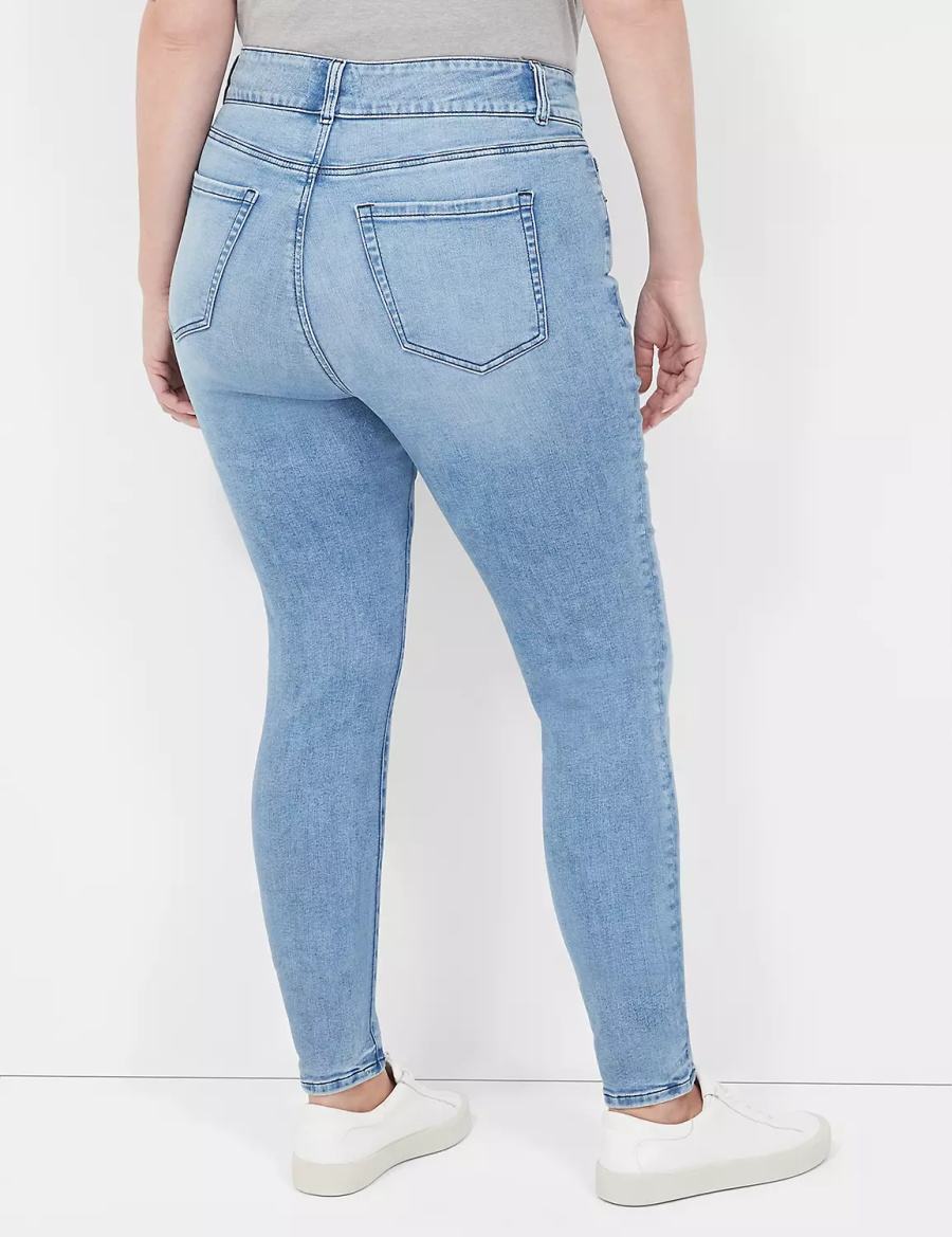 Light Blue Lane Bryant Tighter Tummy High-Rise Skinny Women Jeans | HJJ8830ET