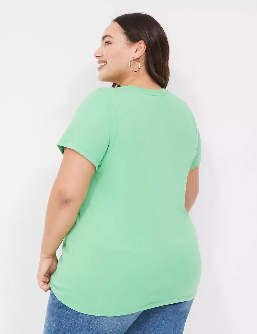 Light Green Lane Bryant Feeling Lucky Graphic Tee Women Tank Top | YKF7558US