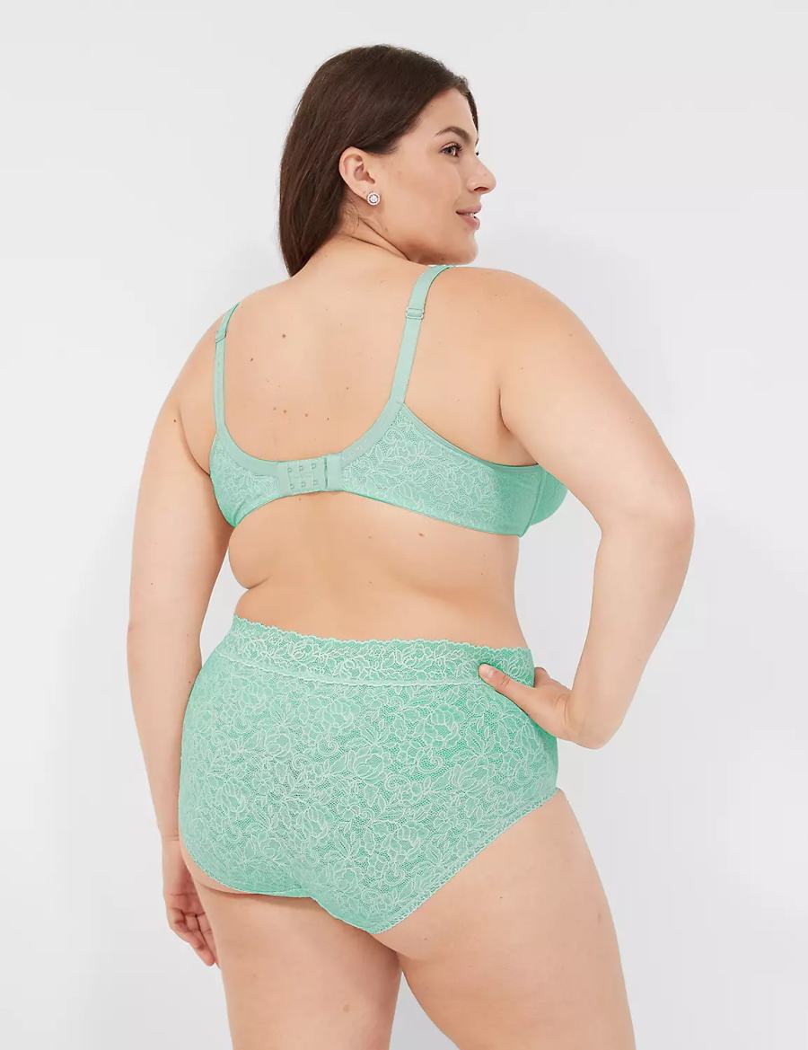 Light Green Lane Bryant Stretch Lace High-Leg Women Briefs | ZQL9469VM