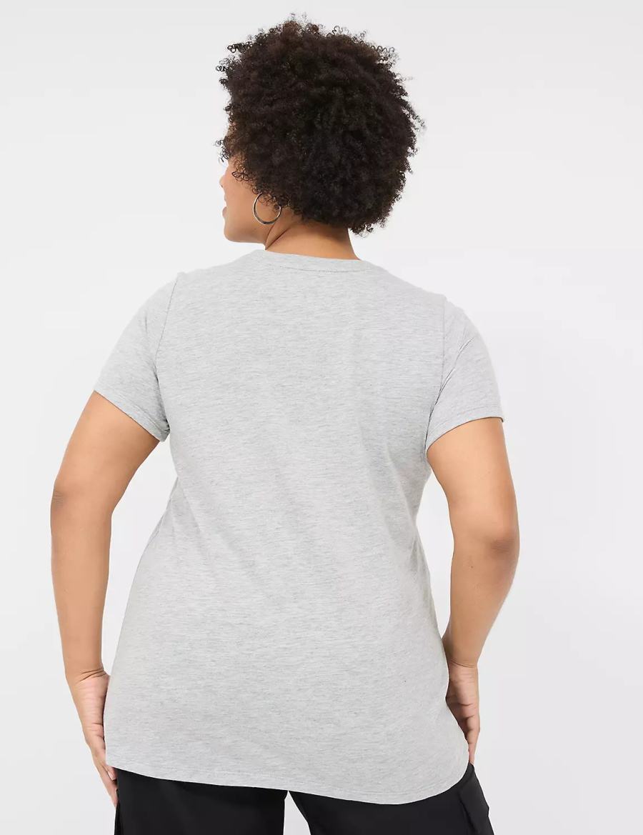 Light Grey Lane Bryant Teacher Life Graphic Tee Women T Shirts | HPK846BM