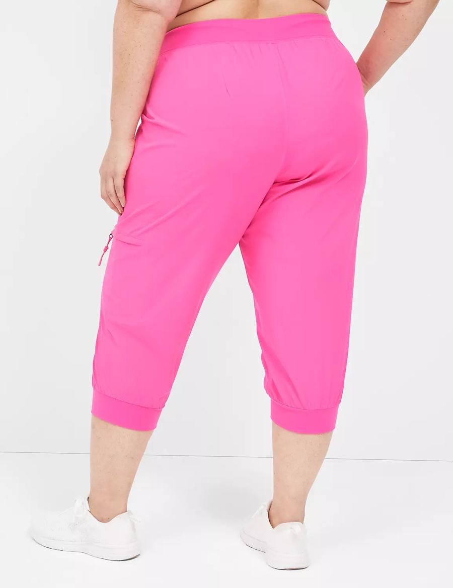 Light Pink Lane Bryant LIVI Stretch Woven Capri Women Joggers | BGV8947JM