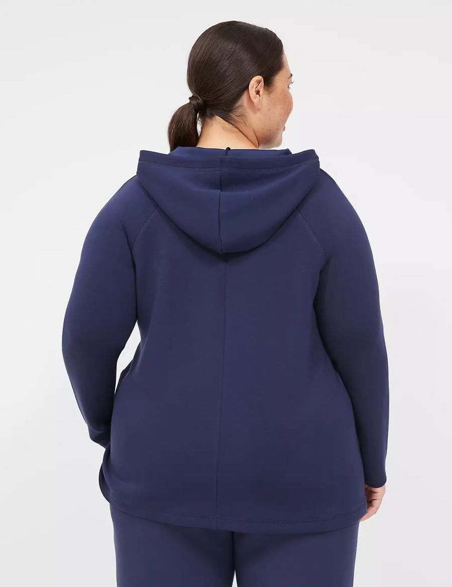 Navy Lane Bryant LIVI Hooded Journey Pullover Women Pullover | ELB6525GJ