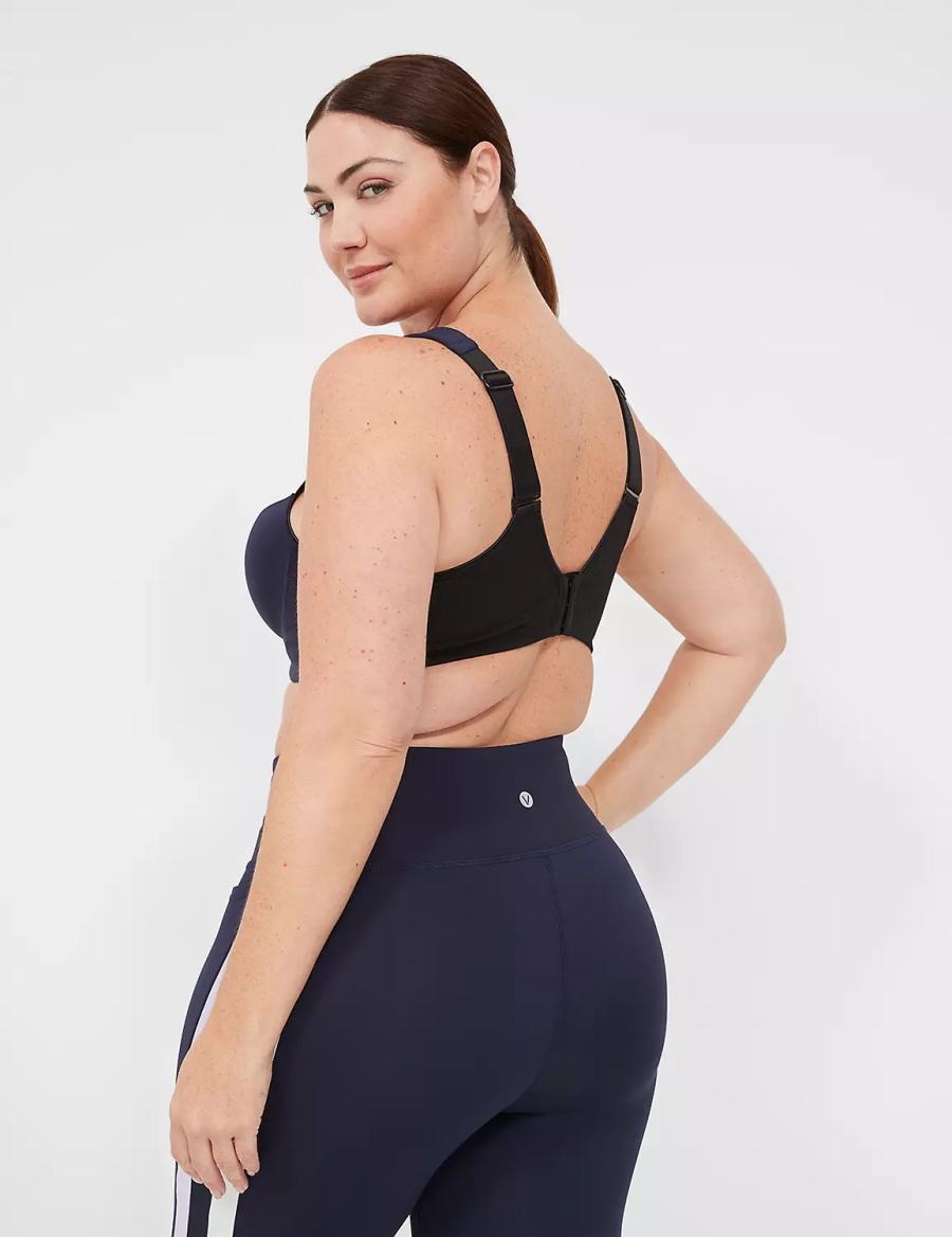 Navy Lane Bryant LIVI Max Support Wicking Underwire Women Sports Bra | NYT5680PF