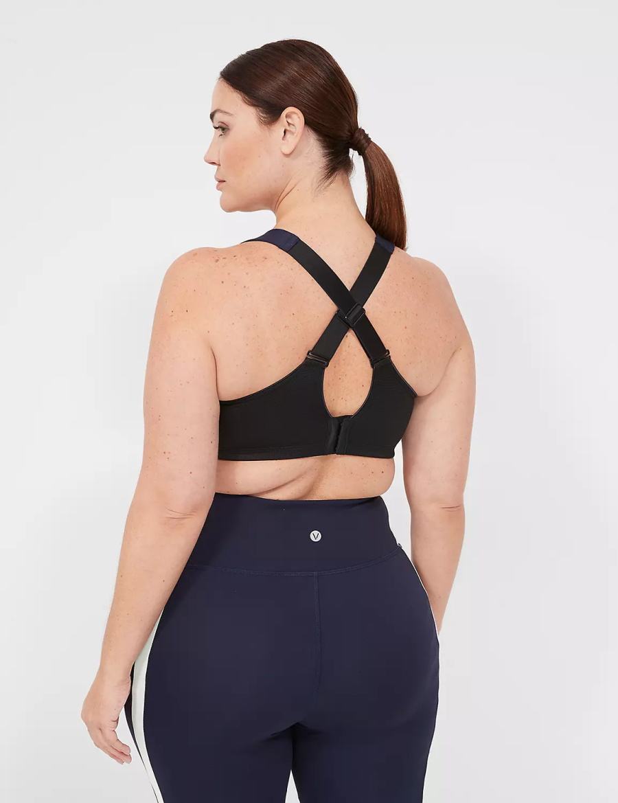 Navy Lane Bryant LIVI Max Support Wicking Underwire Women Sports Bra | NYT5680PF