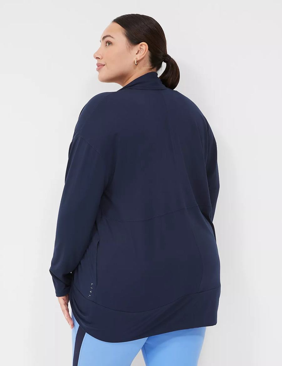 Navy Lane Bryant LIVI Recycled LIVI Soft Cocoon Overpiece Women Robe | JVM6039ZG