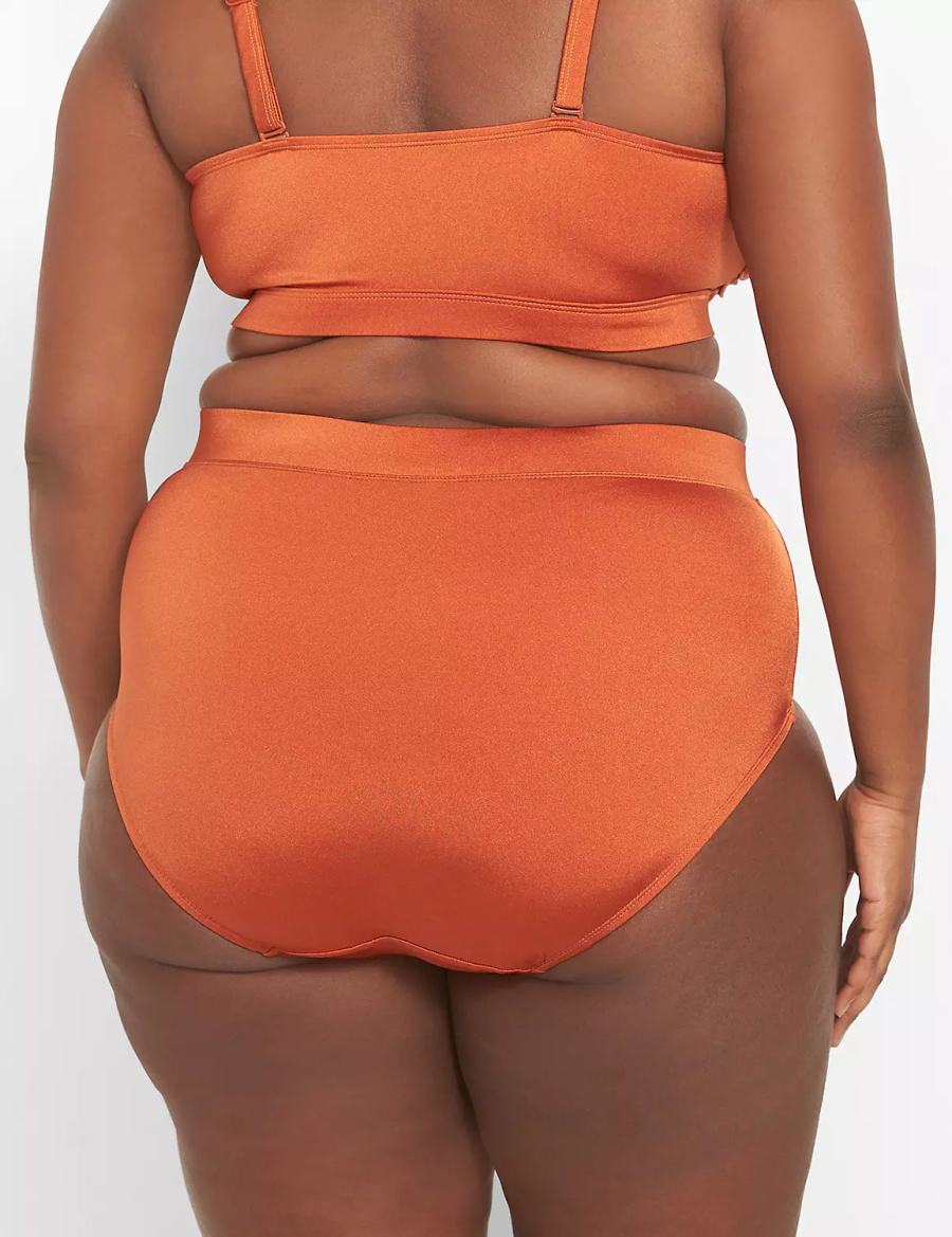 Orange Lane Bryant Shimmer Swim Women Briefs | OPQ2479NJ