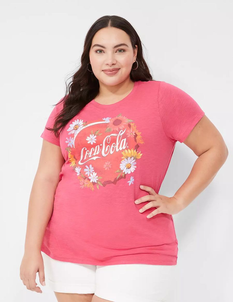 Pink Lane Bryant Coca-Cola Graphic Tee Women T Shirts | UTC9238GF