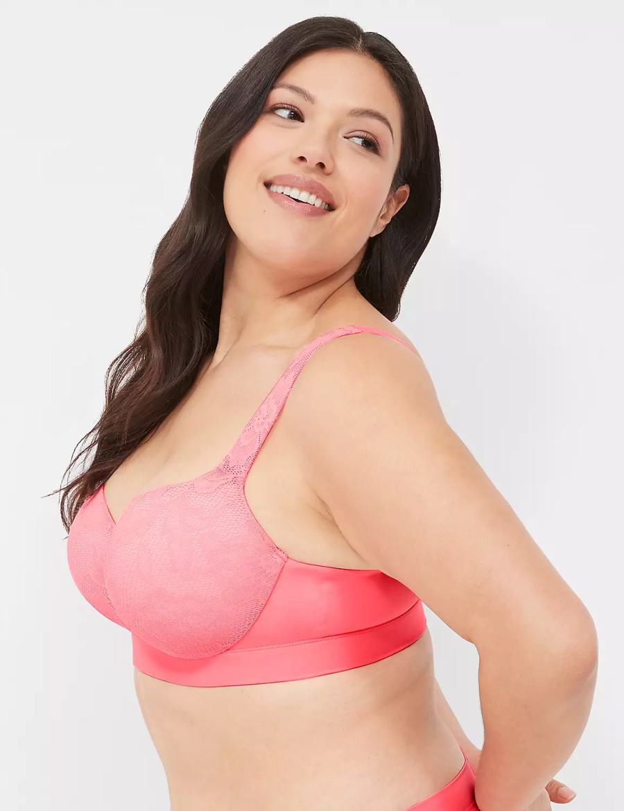 Pink Lane Bryant Comfort Bliss Lightly Lined Women Balconette Bra | TIC6774XV