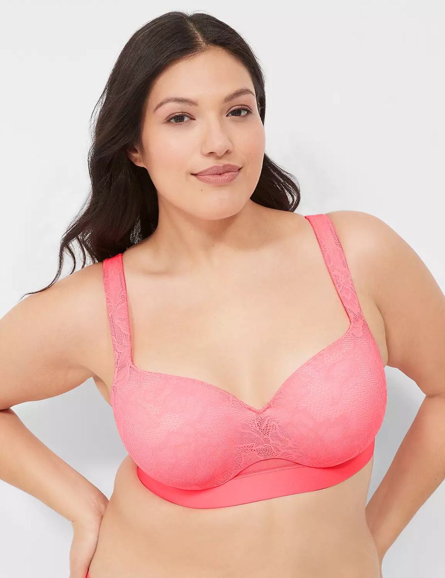 Pink Lane Bryant Comfort Bliss Lightly Lined Women Balconette Bra | TIC6774XV