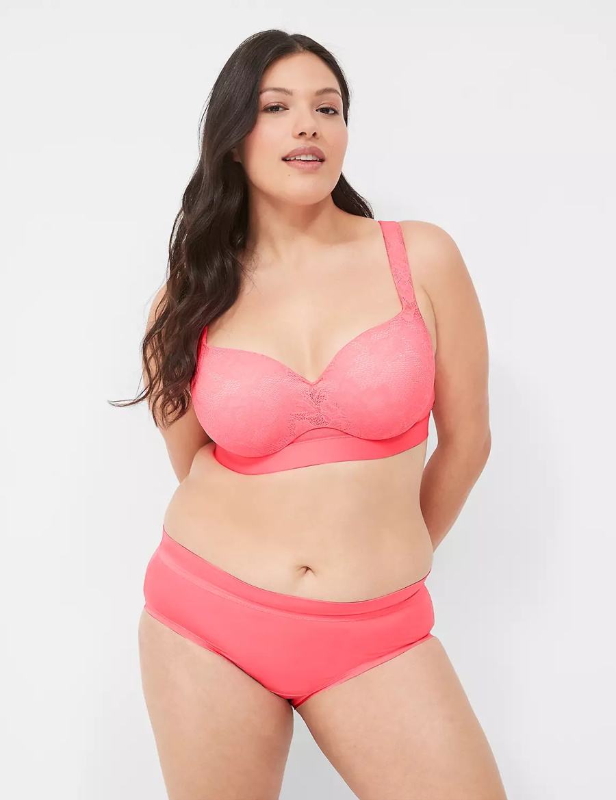 Pink Lane Bryant Comfort Bliss Lightly Lined Women Balconette Bra | TIC6774XV