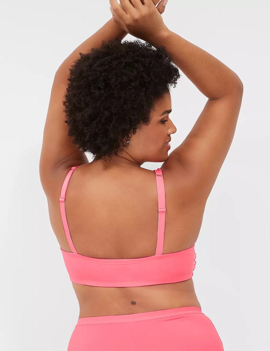 Pink Lane Bryant Front-Close Smooth Boost Plunge Women Bralettes | CWG1266BT