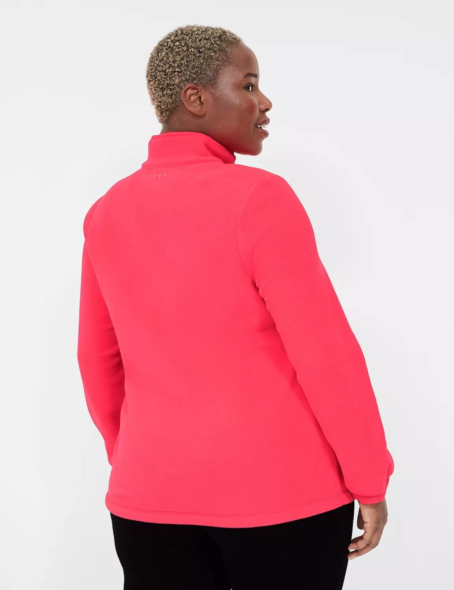 Pink Lane Bryant LIVI Half-Zip Polar Fleece Pullover Women Pullover | WFN7012FC