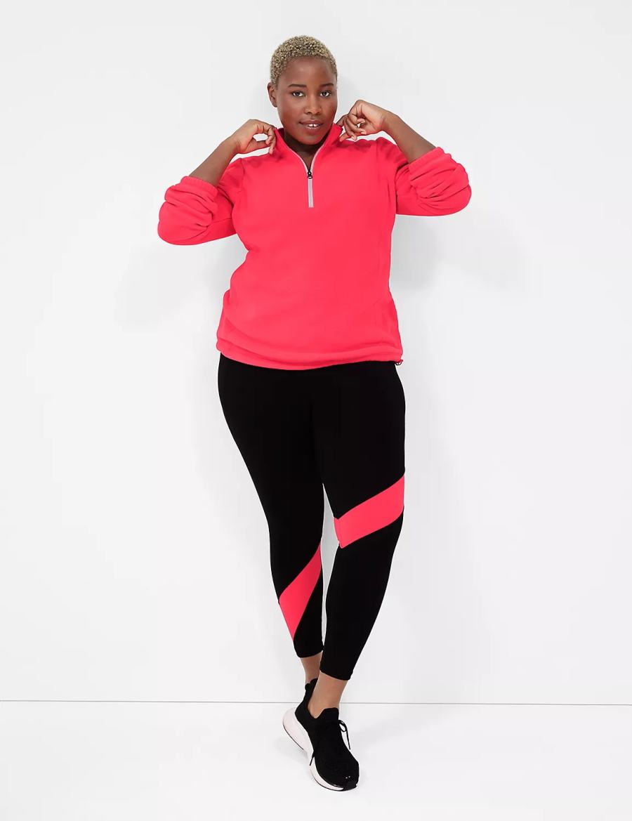 Pink Lane Bryant LIVI Half-Zip Polar Fleece Pullover Women Pullover | WFN7012FC