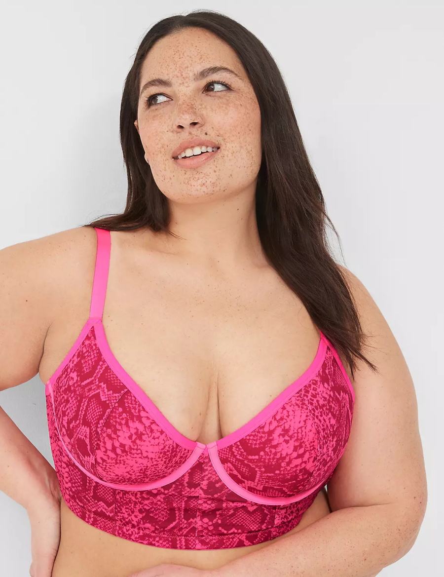 Pink Lane Bryant Longline Demi Women Bralettes | RLC8869RM