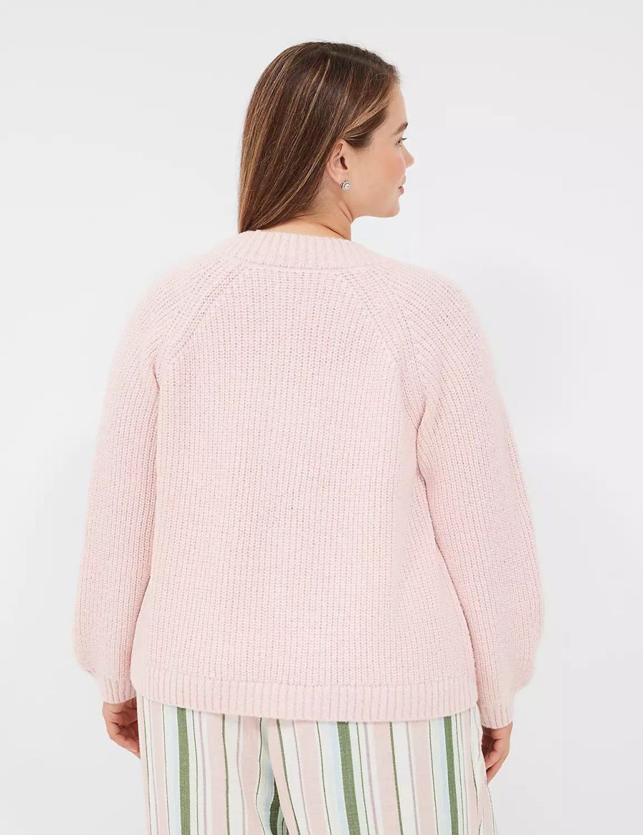 Pink Lane Bryant Lurex Knit Sleep Women Cardigan | RNV8092GK