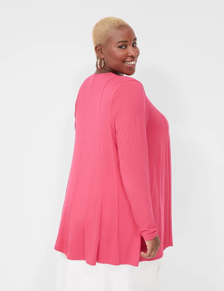 Pink Lane Bryant Open-Front Fit & Flare Overpiece Women Robe | YUP8828QU