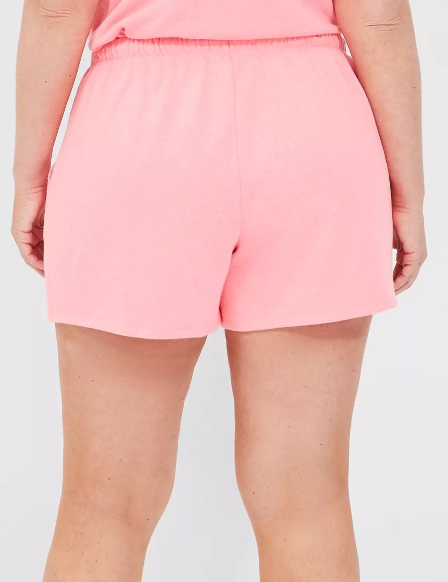 Pink Lane Bryant Terry Fleece Boyfriend Women Shorts | LRA1863LB