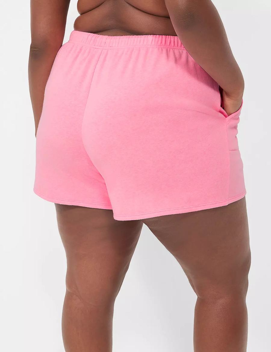 Pink Lane Bryant Terry Fleece Boyfriend Women Shorts | EJK1922HQ