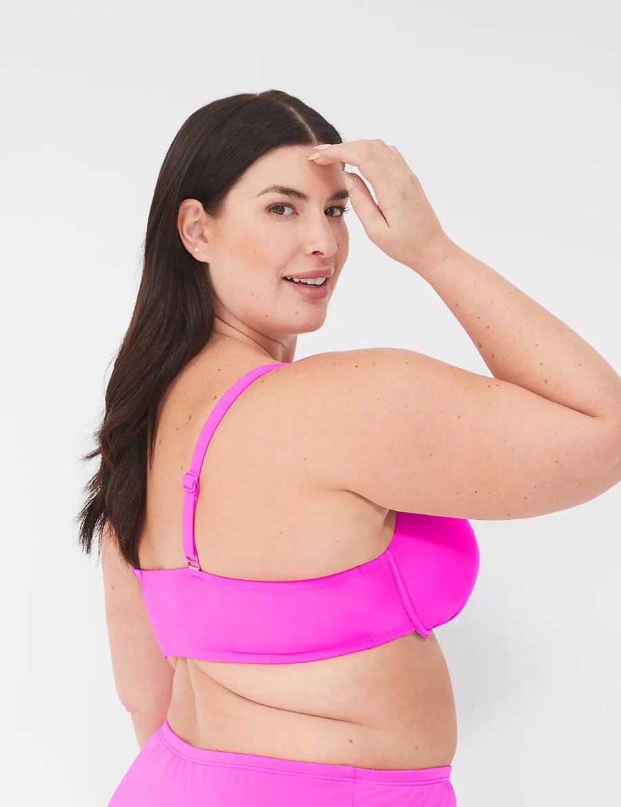 Pink Lane Bryant Underwire Plunge Women Bikini Top | MUA8128HE